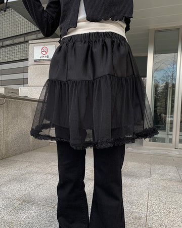 Capy Layered Tiered Mini Skirt